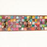 Wall Coat Rack Mosaic Handmade Paper Reclaimed..