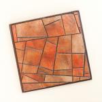 Coasters Handmade Paper Golden Stained Glass