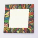 Wall Mirror Handmade Paper Square Colorful..