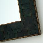 Wall Mirror Green Handmade Paper Mosaic